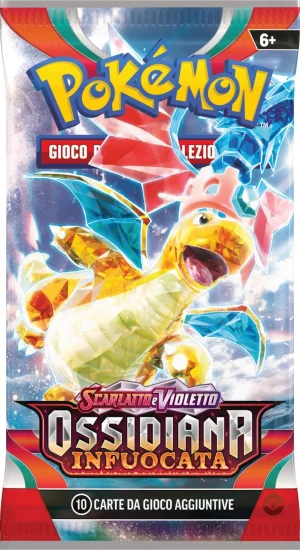 Bustina Pacchetto Ossidiana Infuocata artwork Dragonite