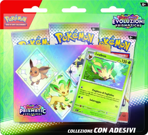 Evoluzioni Prismatiche Collezione con Adesivo Leafeon