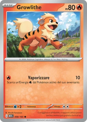 Growlithe - Reverse - (MEW 058)