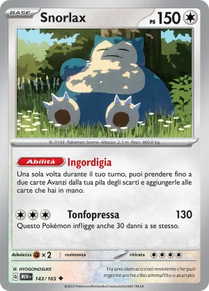 Snorlax - Reverse - (MEW 143)